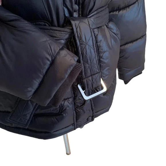 Toboggan Canada Mia Puffer Belted Coat with Removable Hood Black Size XL NWT - Picture 13 of 16